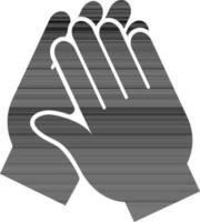 Clapping or High five hand gesture. vector