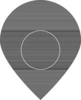 Black map pointer in flat style. vector