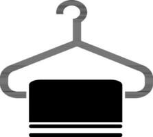 Hanger icon with Hanging Towel. vector