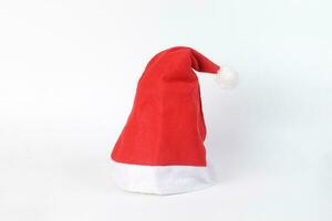 Red Christmas  Hat on white background photo