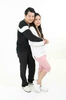 South East Asian young father mother daughter son parent boy girl child activity photo