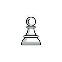 Pawn chess icon isolated on white background vector