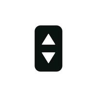 Elevator lift button symbol icon isolated on white background vector