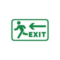 Emergency exit symbol icon isolated on white background vector