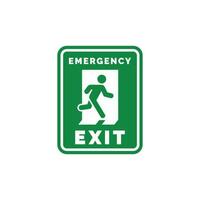 Emergency exit symbol icon isolated on white background vector