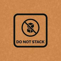 Do not stack packaging mark icon symbol vector