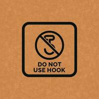 Do not use hooks packaging mark icon symbol vector