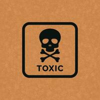 Poison toxic packaging mark icon symbol vector