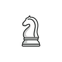 Knight chess icon isolated on white background vector