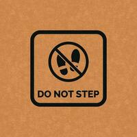 Do not step packaging mark icon symbol vector