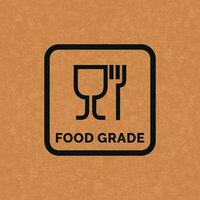 comida grado embalaje marca icono símbolo vector