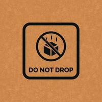 Do not drop packaging mark icon symbol vector