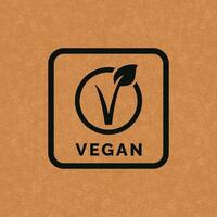 vegano embalaje icono símbolo vector