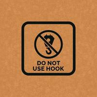 Do not use hooks packaging mark icon symbol vector