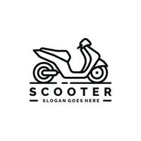 Scooter motorbike logo design vector illustration