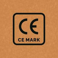 CE mark packaging icon symbol vector