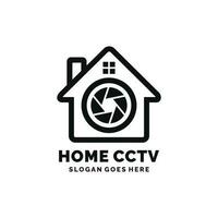 hogar cctv logo diseño vector ilustración