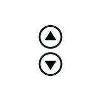 Elevator lift button symbol icon isolated on white background vector