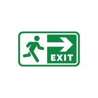 Emergency exit symbol icon isolated on white background vector