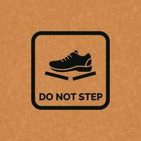 Do not step packaging mark icon symbol vector