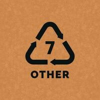 Other 7 plastic recycle symbol icon vector