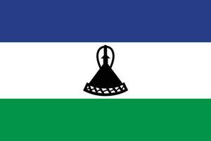 Flag of Lesotho.National flag of Lesotho vector