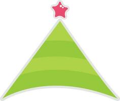 Christmas tree design with star. vector
