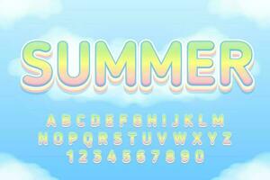 decorative editable summer text effect vector design