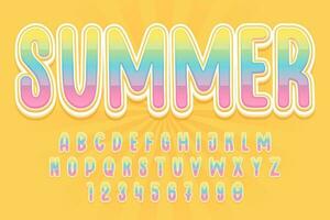 decorative editable summer text effect vector design