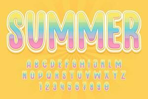 decorative editable summer text effect vector design