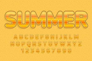 decorative editable summer text effect vector design