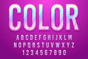 decorative colorful rainbow editable text effect vector design