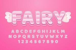 decorative editable fairy text effect vector design