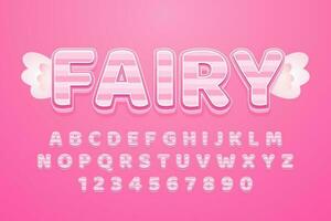 decorative editable fairy text effect vector design