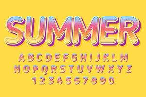 decorative editable summer text effect vector design