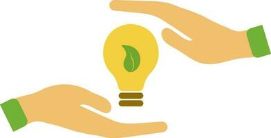 Energy Saving icon for Ecology concept in flat style. vector