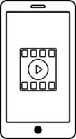 Video icon with screen in isolated. vector