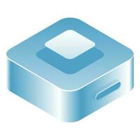 3D illustration of server icon. vector