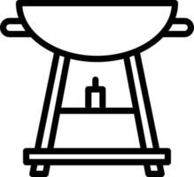 Barbecue grill icon in flat style. vector