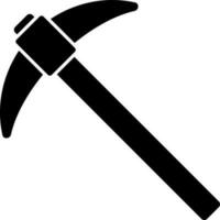 Glyph illustration of axe icon in flat style. vector