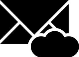 nube correo informática vector icono.