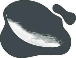 Isolated bird feather design on white background. vector