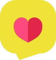 Love or favourite message icon in red and yellow color. vector