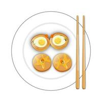 japonés calabaza croquetas, kabocha korokke. vector