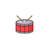 dibujos animados icono de tambor. instrumento icono de música. tambor dibujos animados. vector