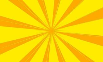 Retro abstract on orange and yellow colors background for wallpaper. ray sunburst stripes texture design template. elegant swirl radial pattern style. Vector illustration. classic sun beams for banner