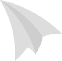 Grey Paper Plane Icon In Flat Style. vector