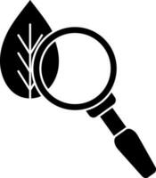 Plant analyzing icon. vector