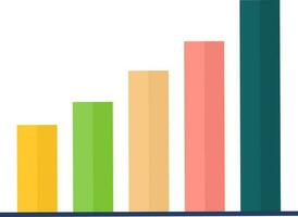 Flat illustration of a bar chart. vector