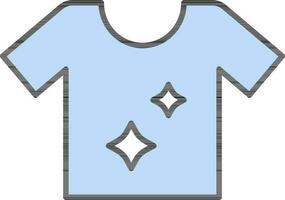 Clean T-Shirt Icon in Blue Color. vector